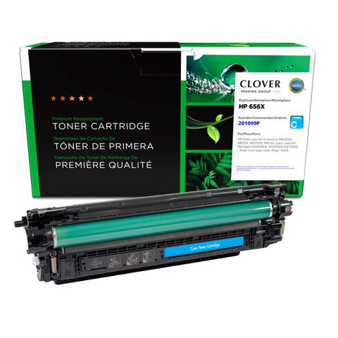 Clover Technologies Group, LLC Clover Imaging Remanufactured High Yield Cyan Toner Cartridge for HP CF461X (HP 656X)