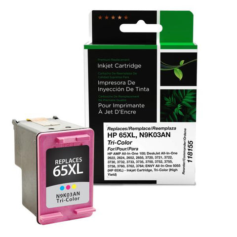 Clover Technologies Group, LLC Remanufactured Tri-Color Ink Cartridge (Alternative for HP N9K03AN 65XL) (300 Yield)