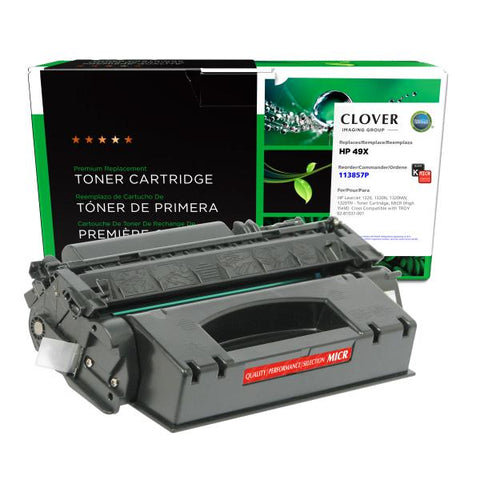 Clover Technologies Group, LLC Remanufactured High Yield MICR Toner Cartridge (Alternative for HP Q5949X 49X 02-81037-001) (6000 Yield)