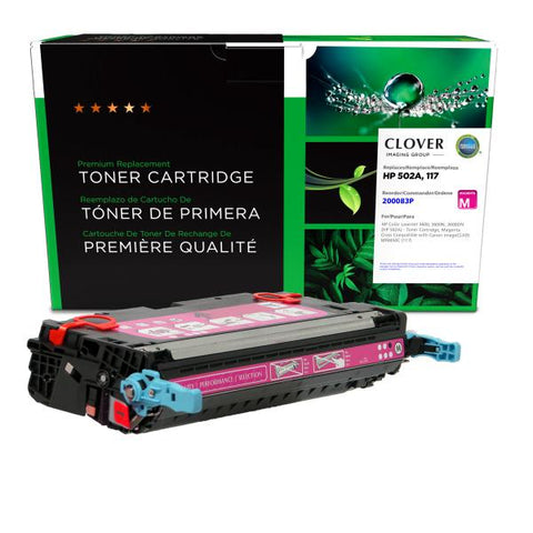 Clover Technologies Group, LLC Remanufactured Magenta Toner Cartridge (Alternative for HP Q6473A 502A Canon 2576B001AA 117) (4000 Yield)