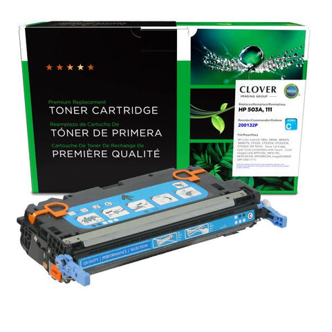 Clover Technologies Group, LLC Remanufactured Cyan Toner Cartridge (Alternative for HP Q7581A 503A Canon 1659B001AA 111) (6000 Yield)