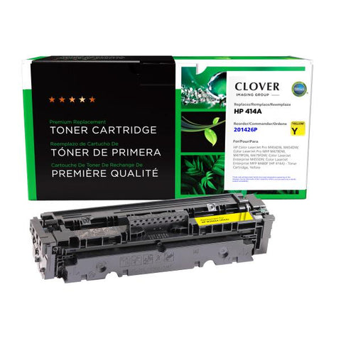 Clover Technologies Group, LLC Clover Imaging Remanufactured Yellow Toner Cartridge (New Chip) for HP 414A (W2022A)