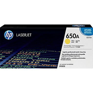 HP 650A (CE272A) Yellow Original LaserJet Toner Cartridge (15000 Yield)