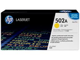 HP 502A (Q6472A) Color LaserJet 3600 Yellow Original LaserJet Toner Cartridge (4000 Yield)