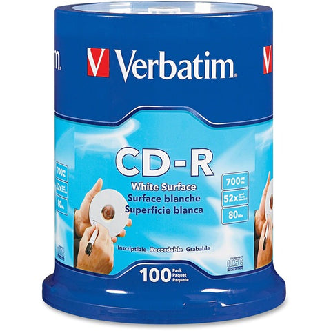 Verbatim America, LLC Blank White CD-R Printable Disks
