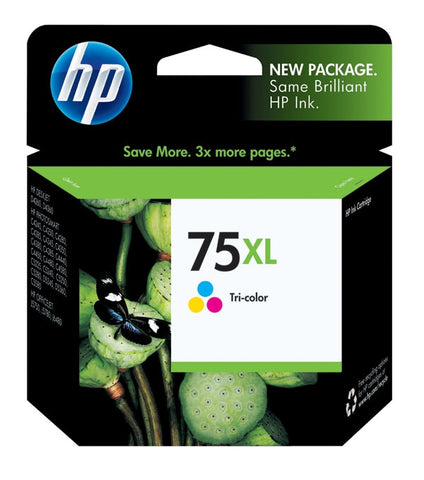 HP 75XL (CB338WN) High Yield Tri-Color Original Ink Cartridge (520 Yield)