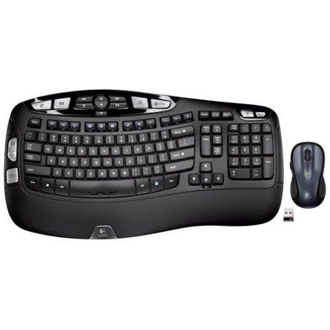 Logitech MK550 Wireless Desktop Set, Keyboard/Mouse, USB, Black