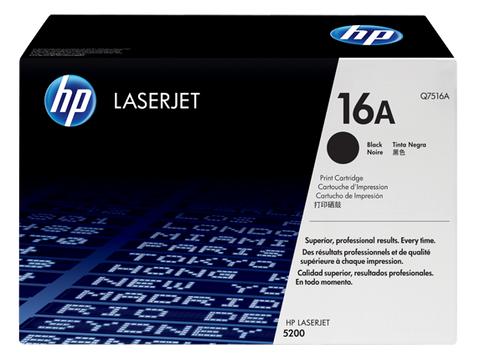 HP HP 16A (Q7516A) Black Original LaserJet Toner Cartridge (12000 Yield)