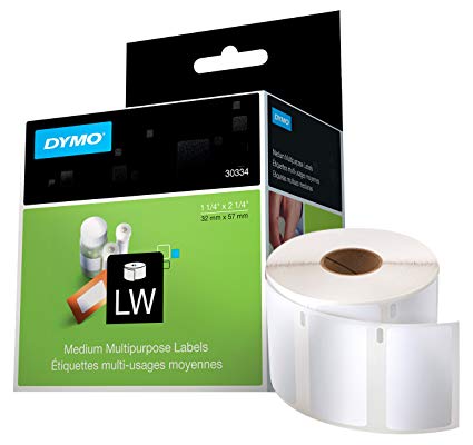 3M LabelWriter Label Thermal, Printer Labels Multi-Purpose Small 2-1/4" x 1-1/4" 1000 Labels, 1-Carded, White